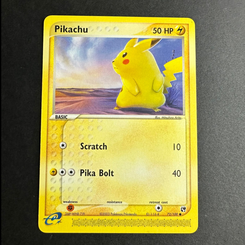 Pokemon TCG Pikachu EX Sandstorm 72/100 Common Normal Near Mint